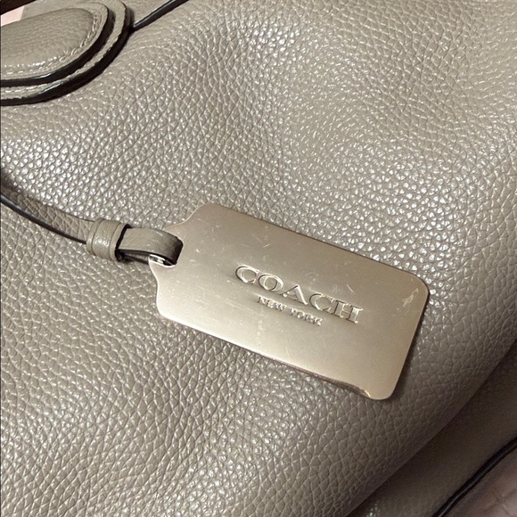Coach Light Gray Leather Shoulder Bag EUC - Picture 10 of 17